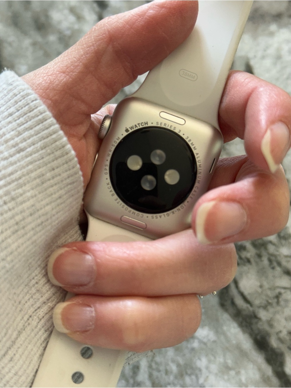 White Apple Watch  Smartwatch with Silicone Band - Modern Wearable - Picture 2 of 3